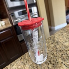 Starbucks 2026 Valentines Day Heart-Shaped Glass Cold Cup Tumbler 16oz / NEW picture