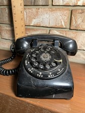 1948 WESTERN ELECTRIC DESKTOP MODEL 5302G BLACK ROTARY DIAL TELEPHONE UNTESTED picture