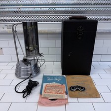 Sun-Kraft Model A-1 Vintage UV Sun Lamp Case Manual Goggles Tested & Works *read picture
