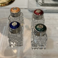 Set-4 Raimond Crystal/Silverplate Salt Pepper  Shakers Multi Color.FREE SHIPPING picture