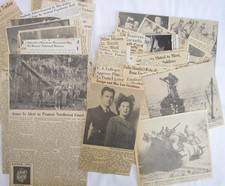 Vintage 1942-45 US Homefront Civil Defense Newspaper Clippings Lot picture