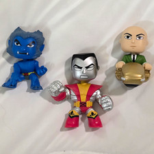 Marvel X-Men 3pc Plastic Figurine Lot Beast & Colossus, Multicolor Heroes picture