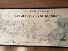 Louis Latour early reprint of 1880 nine foot panoramic map of Burgundy vineyards picture