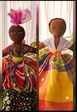 Vintage Caribbean Queens Topsy-Turvy Folk Art Doll picture