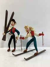 Roldan Klumpe Cloth Skier Dolls, Rare Couple picture