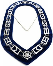 MASONIC REGALIA MASTER MASON BLUE HOUSE LODGE BLUE BACKING COLLAR DMR-400SB picture
