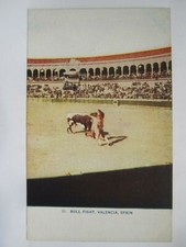 BULL FIGHT POSTCARD VALENCIA SPAIN 1910 picture