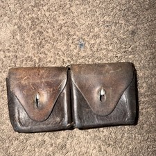 WW2 MILITARY SWISS W Richard Grasswil 46 AMMO POUCH SOLDIER BELT STORAGE LEATHER picture