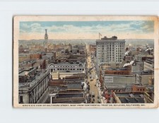 Postcard Birds Eye View Of Baltimore Street West Baltimore Maryland USA picture