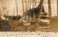 1906 Mississippi Pascagoula Hurricane Sept Oyster Boat RPPC Photo Postcard COPY picture