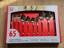 Zwilling 65 Piece Opus 18/10 Stainless Steel Forged Flatware Set 13/0 Knives NEW picture