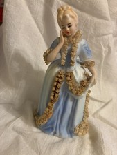 VINTAGE Porcelain Lady Night Light 6