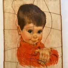 Vintage handmade wooden puzzle 1960s picture