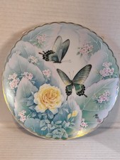 Imperial Jingdezhen A Garden Whisper Collector Plate Garden of Satin Wings COA picture