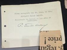 Plutarco Elias Calles Autograph -- Rare Signature of Mexican President picture