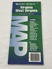 Rand McNally State Map Virginia and West Virginia Paper Map 1994 Travel Map picture