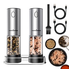 ThermoMaven Electric Salt and Pepper Grinder Set, 110ml Larger Large, Black picture