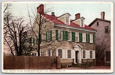 1916 Morris House Germantown PA Washington Lived ANTIQUE Postcard 9167 picture