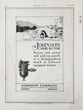 1917 Ad Johnson Co Detroit MI Carburetors picture