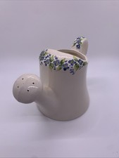 Vintage 1974 Ceramic Watering Can Hand-Painted by Artist Evelyn Ammann Floral picture
