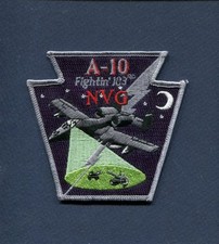 103rd FS NVG A-10 Thunderbolt USAF PA ANG Republic Fighter Squadron Patch picture