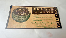 Vintage 1955 Beckett Paper Co Buckeye 100 Year Perpetual Calendar Hamilton Ohio picture