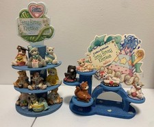 Enesco Calico Kittens Itty Bitty Kitties 2 Displays 14 Mini Figures 1995 picture