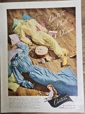 1951 Women's Carter's Pajamas Gown Chill Chasers Lingerie Vintage fashion ad picture
