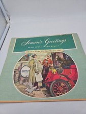 Vintage  1958 Seasons Greetings Calnder/Map Of Different States picture