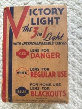 Vintage Antique World War II Victory Light 3 in 1 Flashlight, With Original Box picture