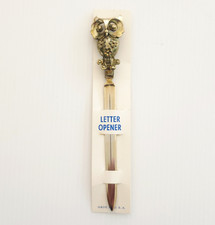 Vintage NOS Owl Letter Opener Desk Paper Knife Magic Wand picture