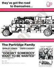 1971 Partridge Family TV Show Doesnt Somebody Want To Be Wanted Ad 8x10 Photo picture