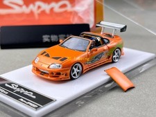 ZD FS 1:64 Orange Supra A80 Convertible Figure Sports Model Diecast Metal Car BN picture