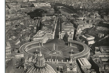 Rome Italy St Peters Square Vatican Aerial View RPPC 4x6 Postcard picture