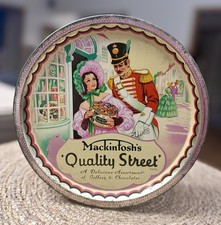 Vintage Mackintosh’s Quality Street 2 lb Tin England Toffee Chocolate Candy Can picture