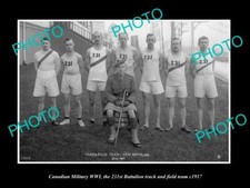 OLD 8x6 HISTORIC PHOTO OF CANADIAN WWI MILITARY 231st BATTALION TEAM c1917 picture