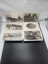 Vintage Real Photo RPPC Lot of 6 Horses, Carriages People Farming Oregon USA  picture