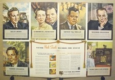 1943 RCA Victor Red Seal Records WW2 Print Ad Centerfold Allan Jones War Bonds picture