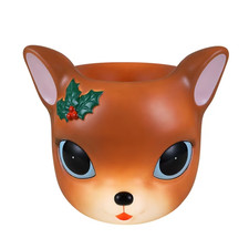 Mr. Christmas 12-Inch Brown Blow Mold Deer Candy Bowl Decoration picture