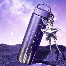 Authentic Starbucks China 2026 Purple Night Galaxy 24oz Star Tumbler With Charm picture