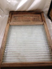 Atlantic Number #510 National Washboard Company Chicago Memphis Glass Wood picture
