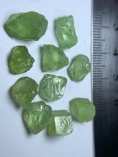 11g Natural Peridot Rough Lot Apple Green Facet Grade Suppat Valley Pakistan picture