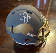 Justin Jefferson Signed Vikings Mini Helmet Beckett Authenticated BAS Auto picture