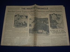 1928 JULY 15 HOUSTON CHRONICLE THEATRE SECTION - SINCLAIR LEWIS - NP 972O picture