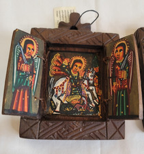 2 Ethiopian wooden icons. Hand carved and hand painted. 5