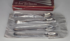 Gorham Old French?? Set of 4 Iced Tea Spoons Silver Plate Flatware NOS Box picture