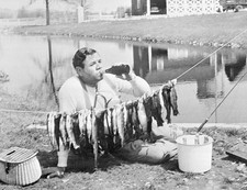 Babe Prefers Fishing Baseball Hainesville New Jersey George Herma- 1941 Photo picture