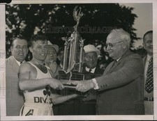 1936 Press Photo Dr Hans Luther German Ambassador to US & William McMahan track picture