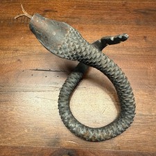 Vintage Scrap Metal Snake Sculpture Repurposed Save Edge Rasp Folk Art Decor picture
