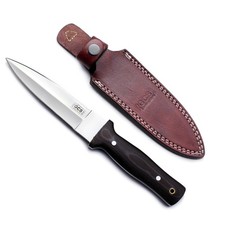 GCS Handmade Brwon and White Micarta Handle D2 Tool Steel Tactical Hunting Kn... picture
